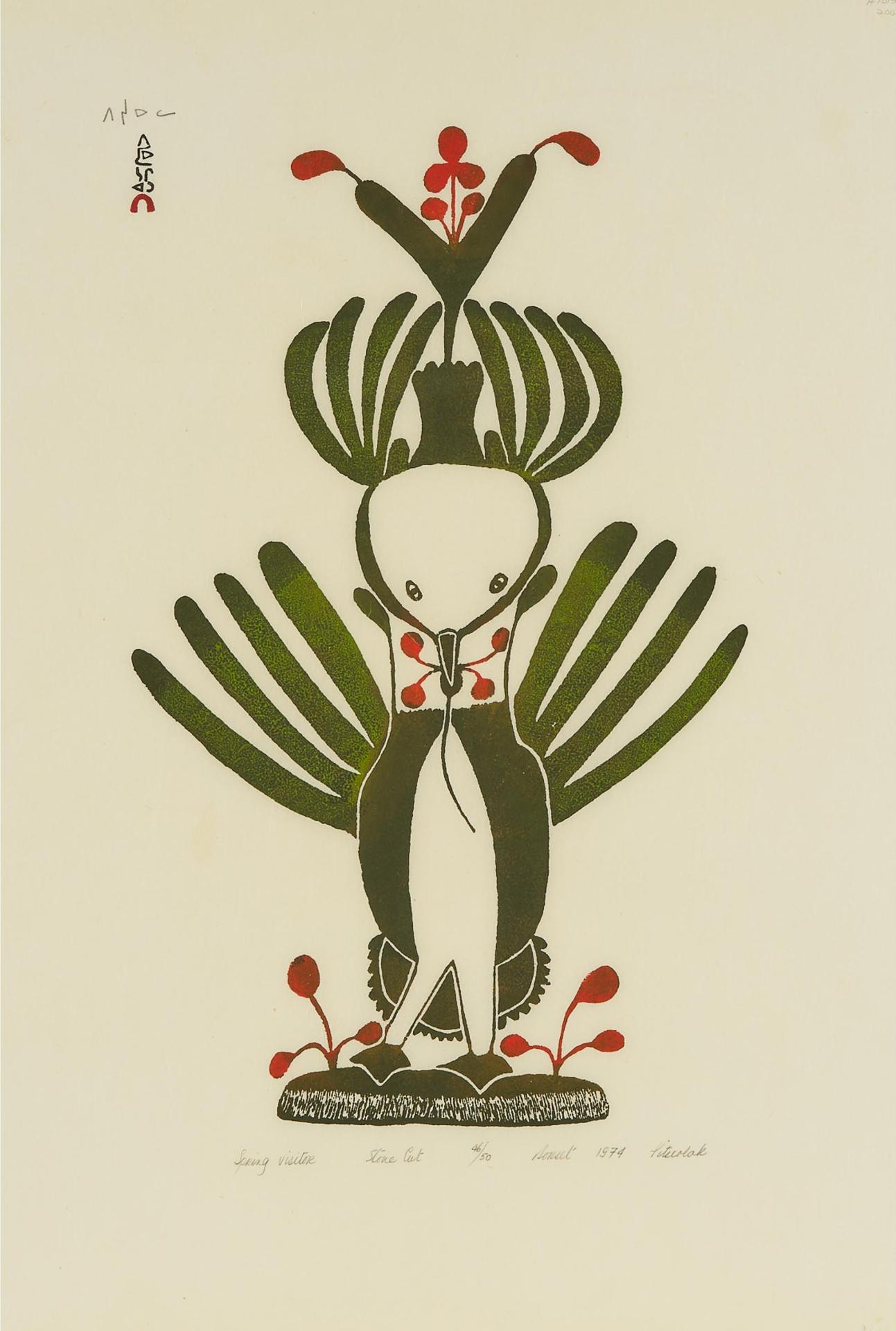Pitseolak Ashoona (1904-1983) - Spring Visitor