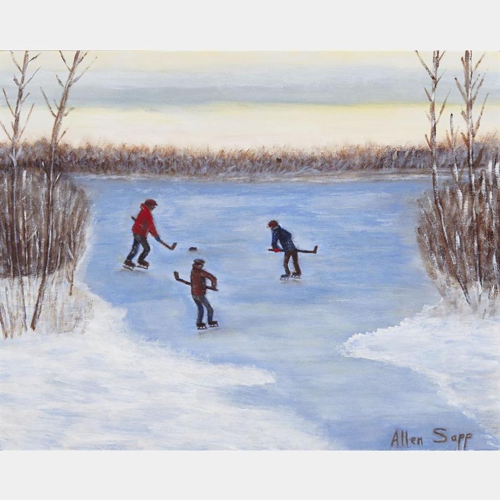 Allen Fredrick Sapp (1929-2015) - Boys Playing Hockey