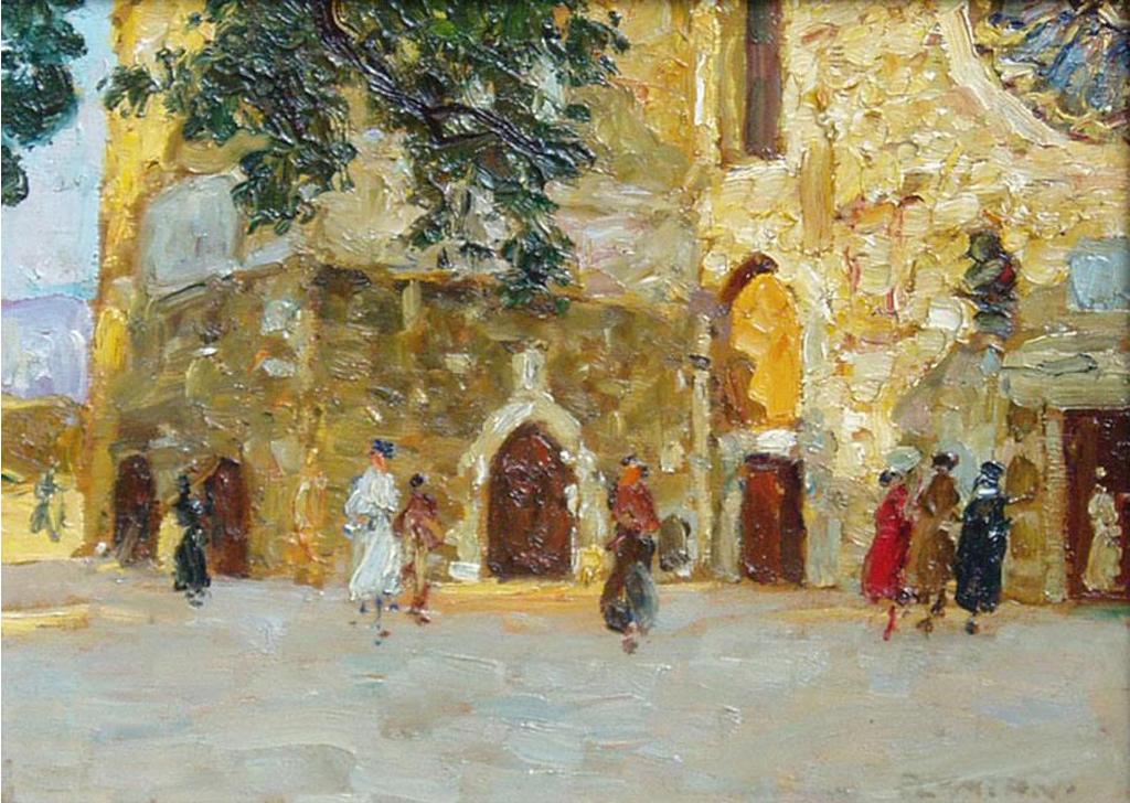 Ugo Flumiani (1876-1938) - Going to Cathedralm