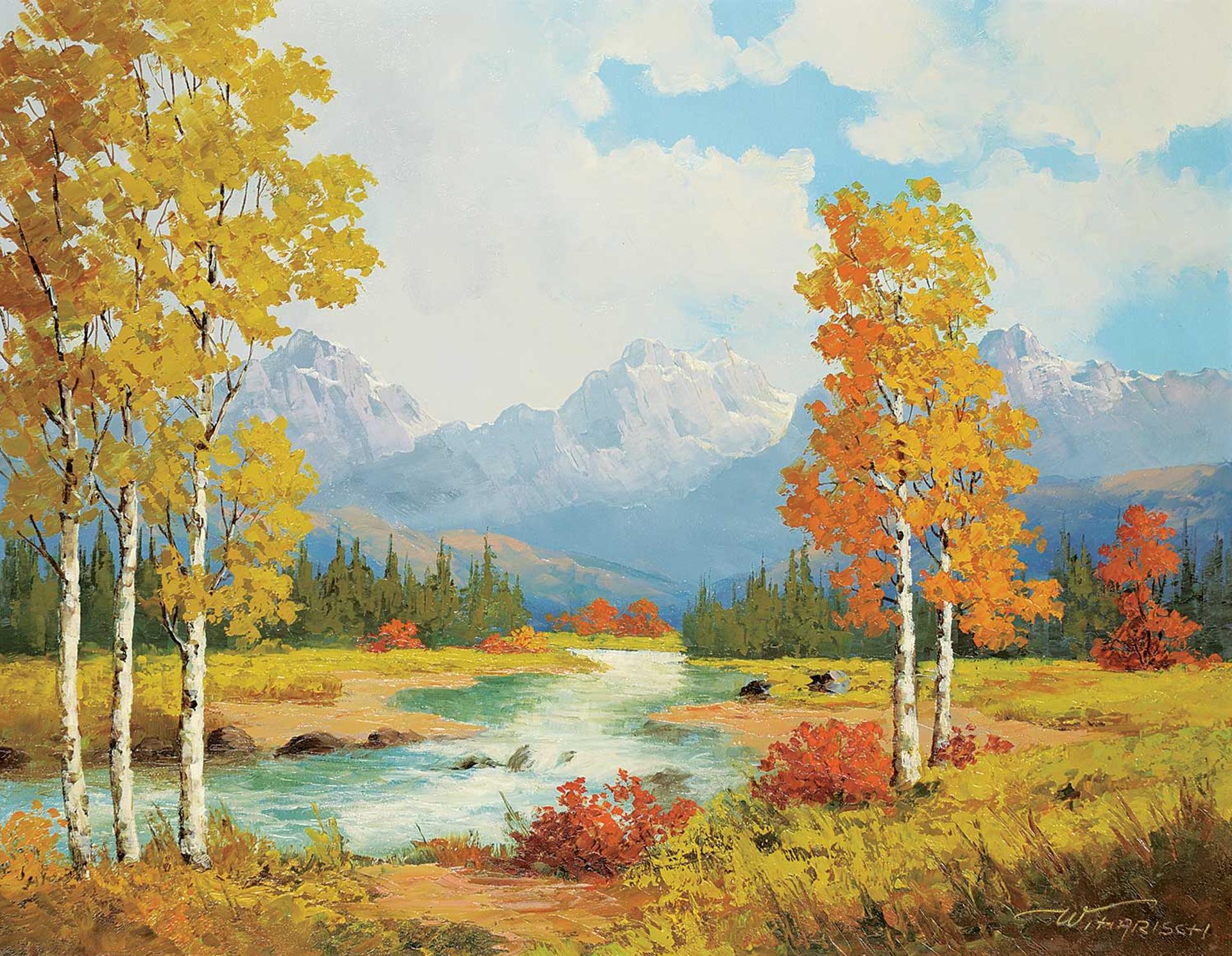 William Harisch - Untitled - Aspen Trees by the River