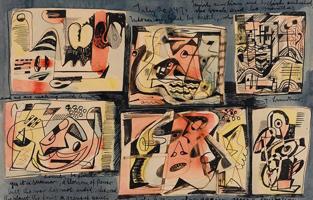 Fritz Brandtner (1896-1969) - Studies for Pacifist Slogans