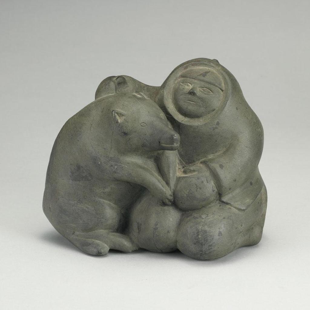 Mathew Aqigaaq (1940-2010) - Man And Dog