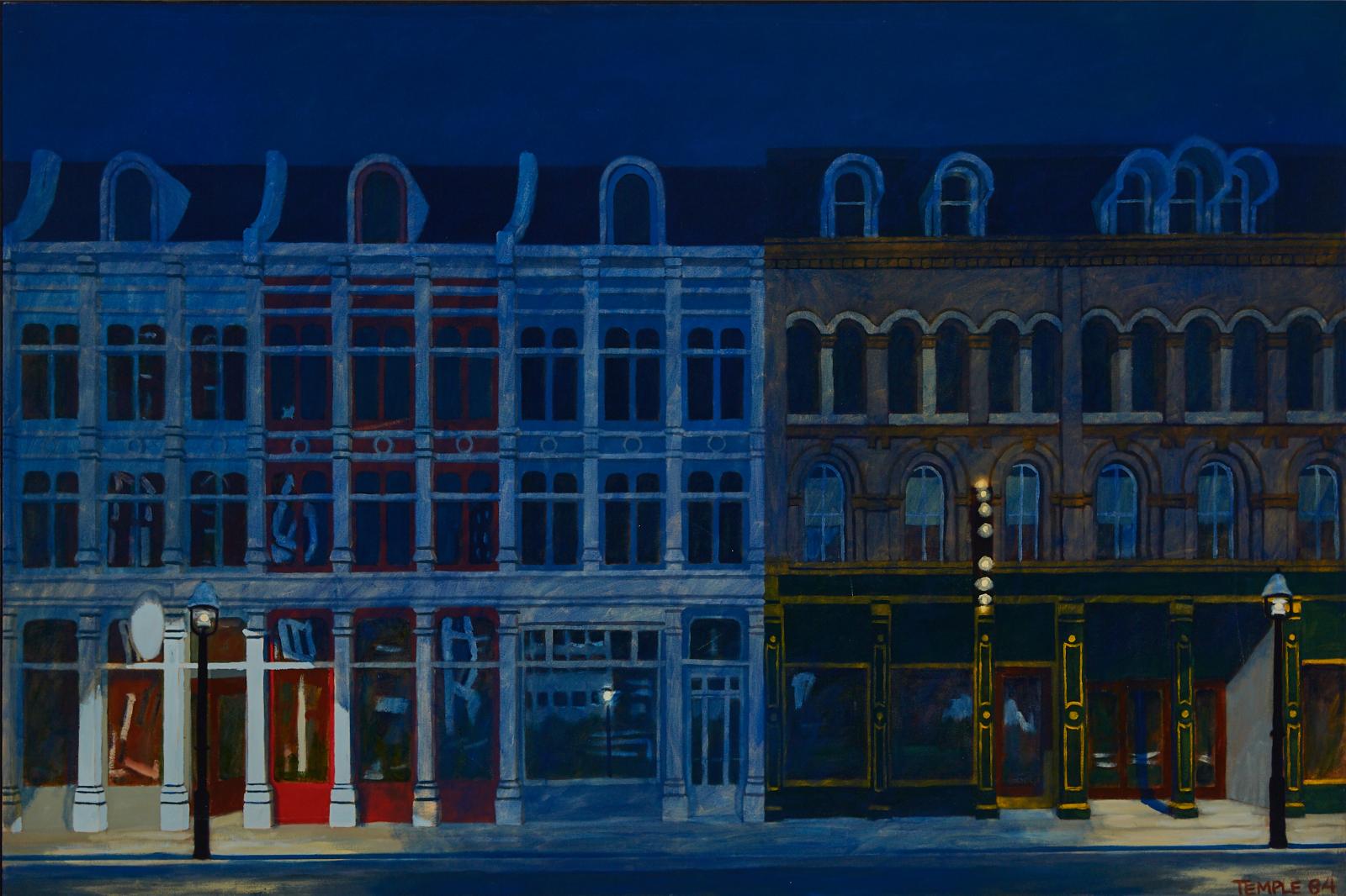 Chris Temple (1957) - Nocturne #10 (Front Street), 1984