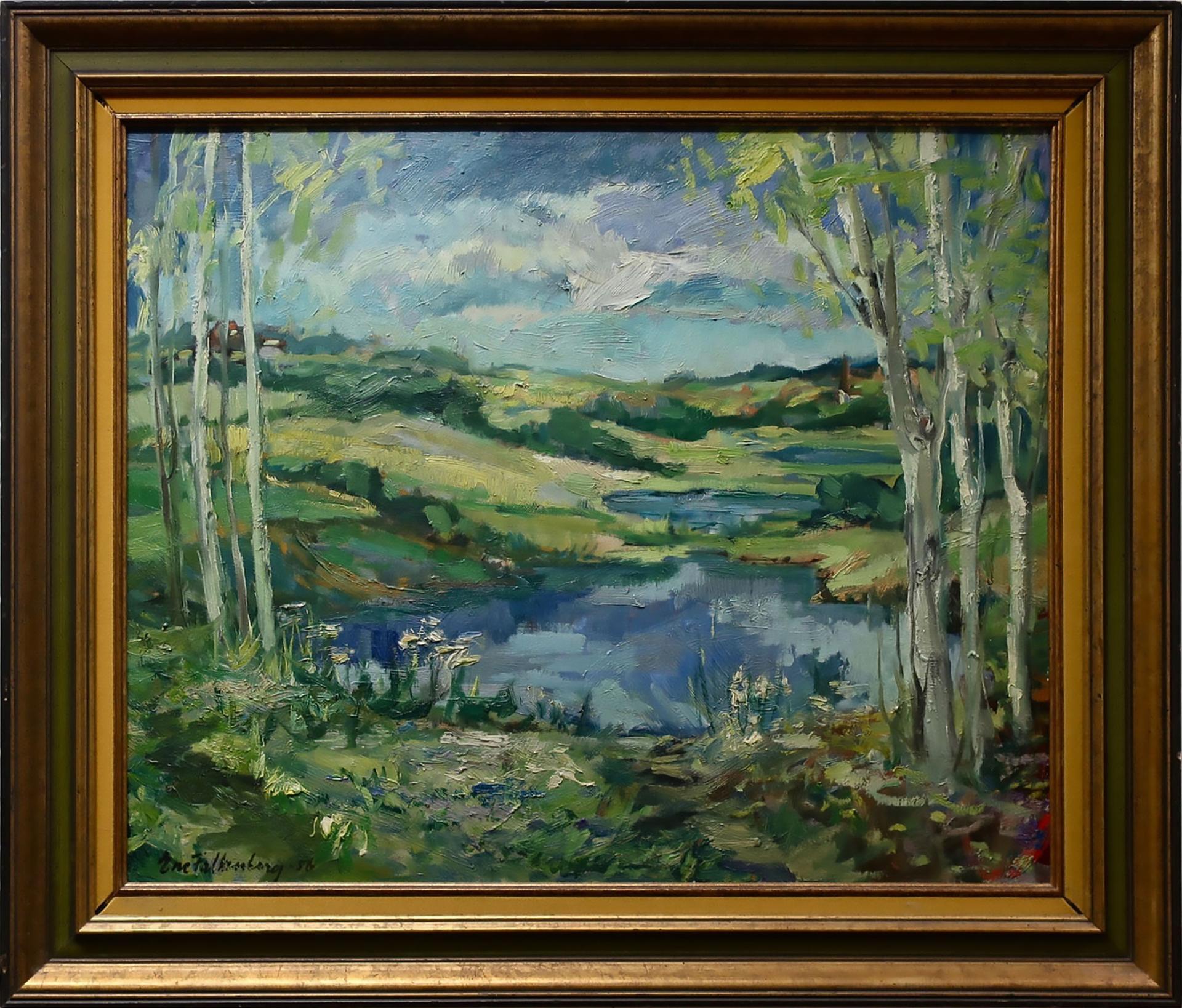 Ene Syve Falkenberg (1914-2003) - Untitled (Late Summer Landscape)