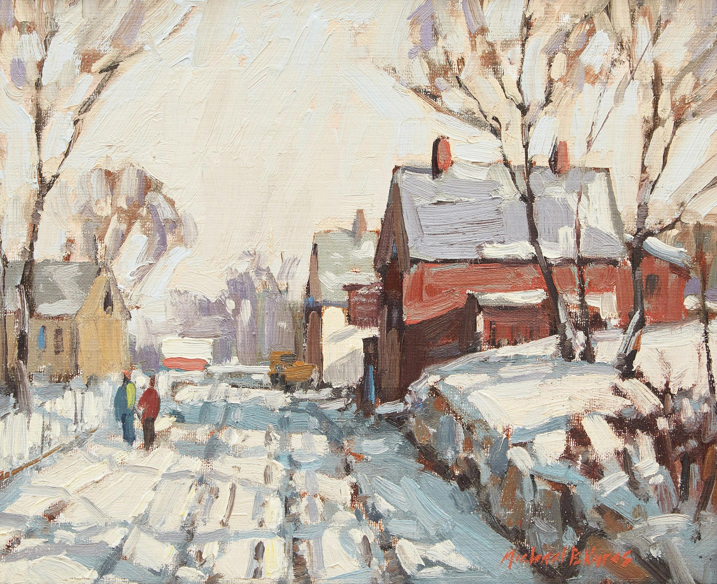 Michael B. Karas (1954) - Winter Street Scene