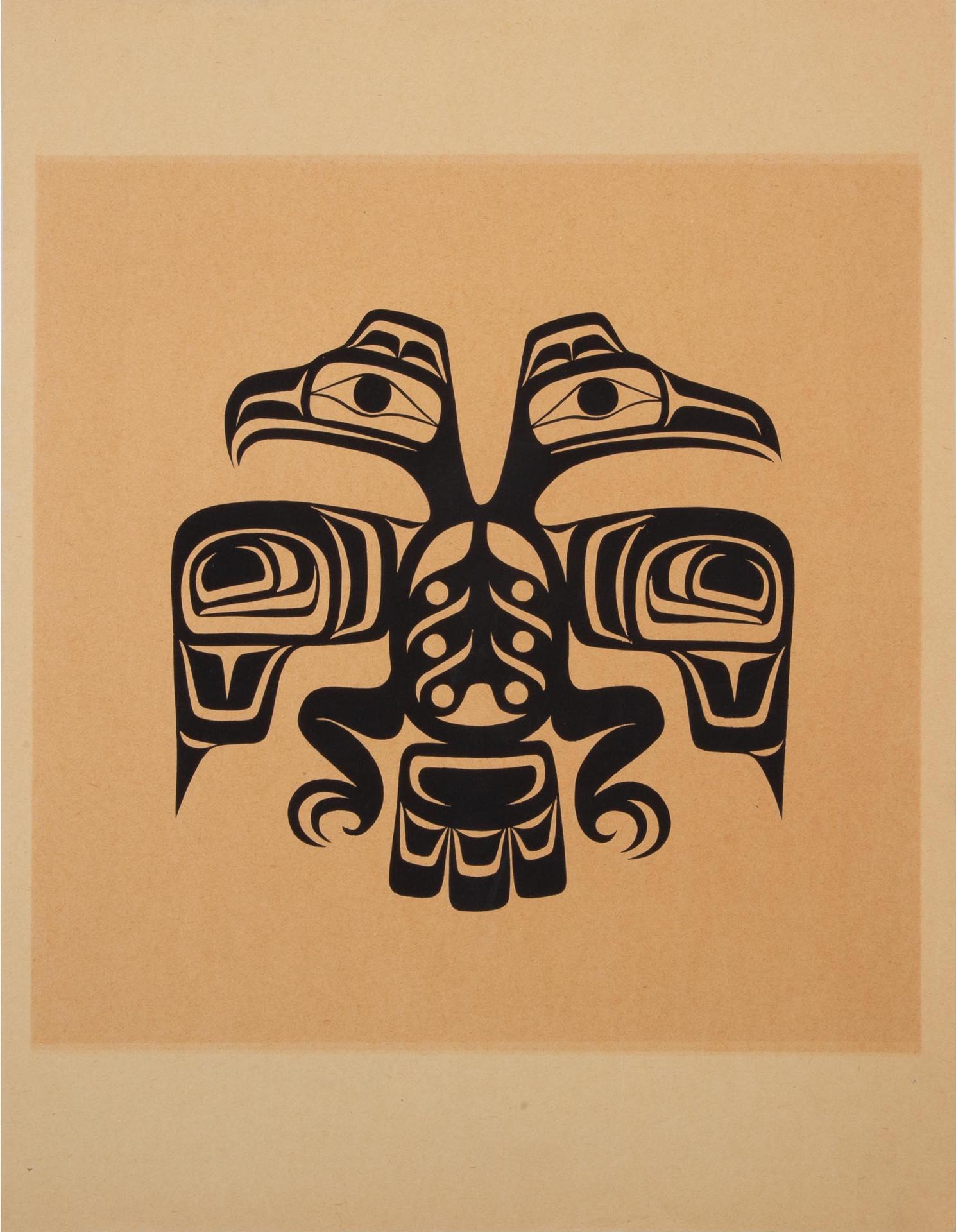 Robert Charles Davidson (1923) - Pole Raising Potlach Invitation Design And Eagle