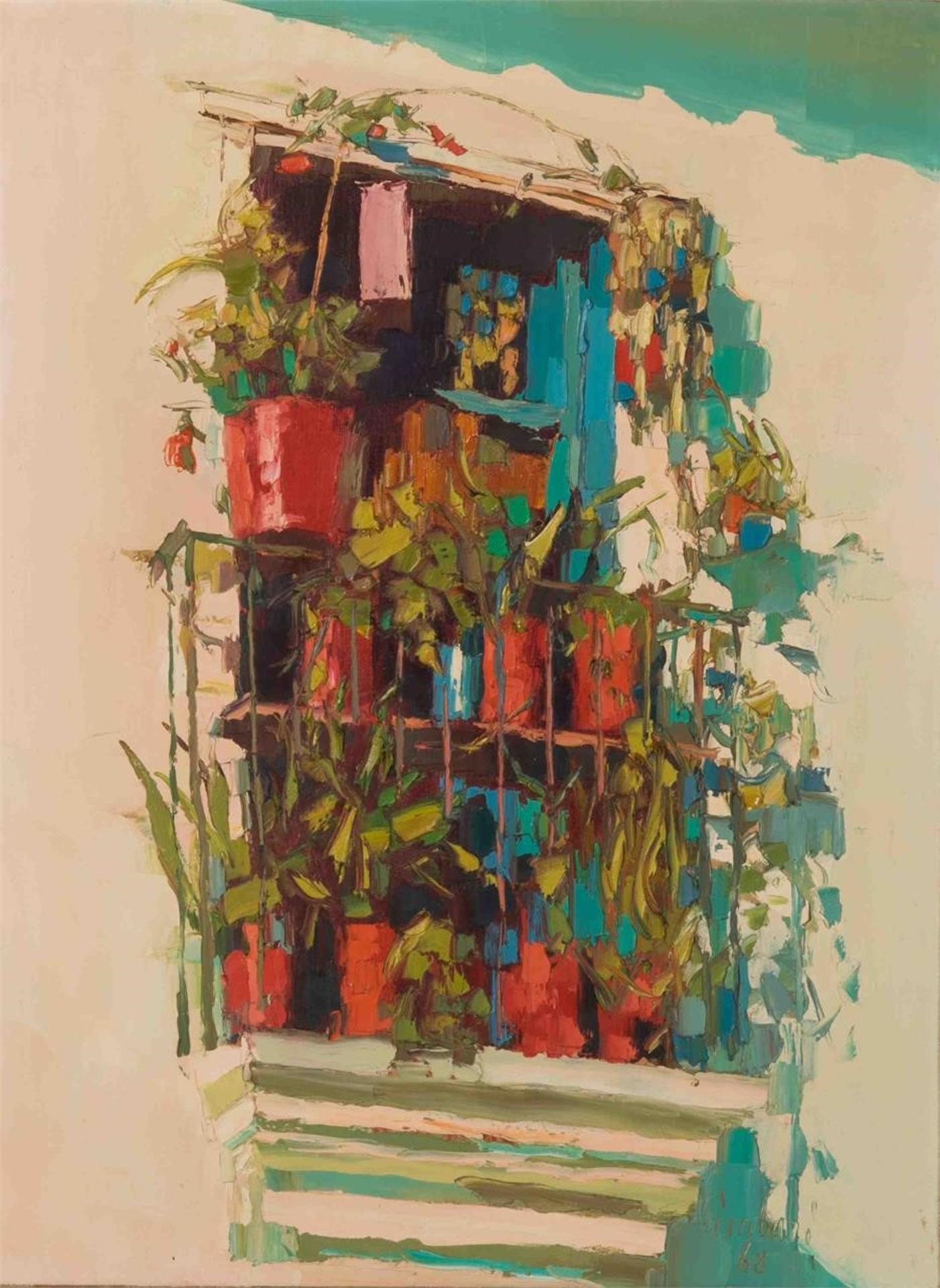 Nicola Simbari (1927-2012) - Balcony in the South ('68)