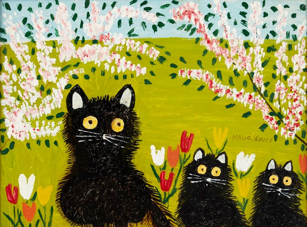 Maud Kathleen Lewis (1903-1970) - Three Black Cats