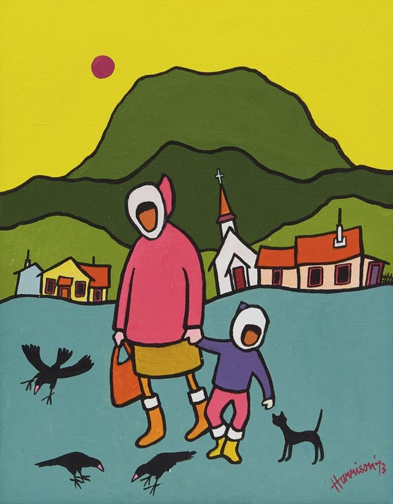Ted Harrison (1926-2015) - The Walk