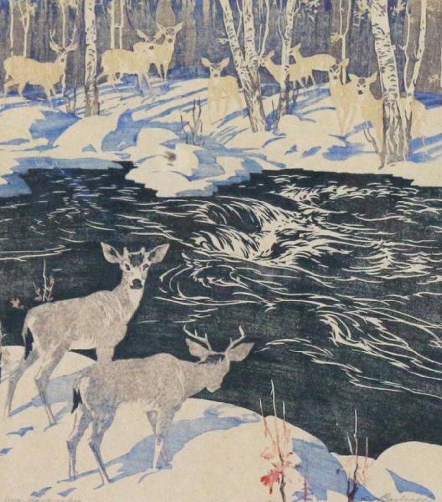 Barbara Harvey Leighton (1911-1986) - Deer, Kananaskis