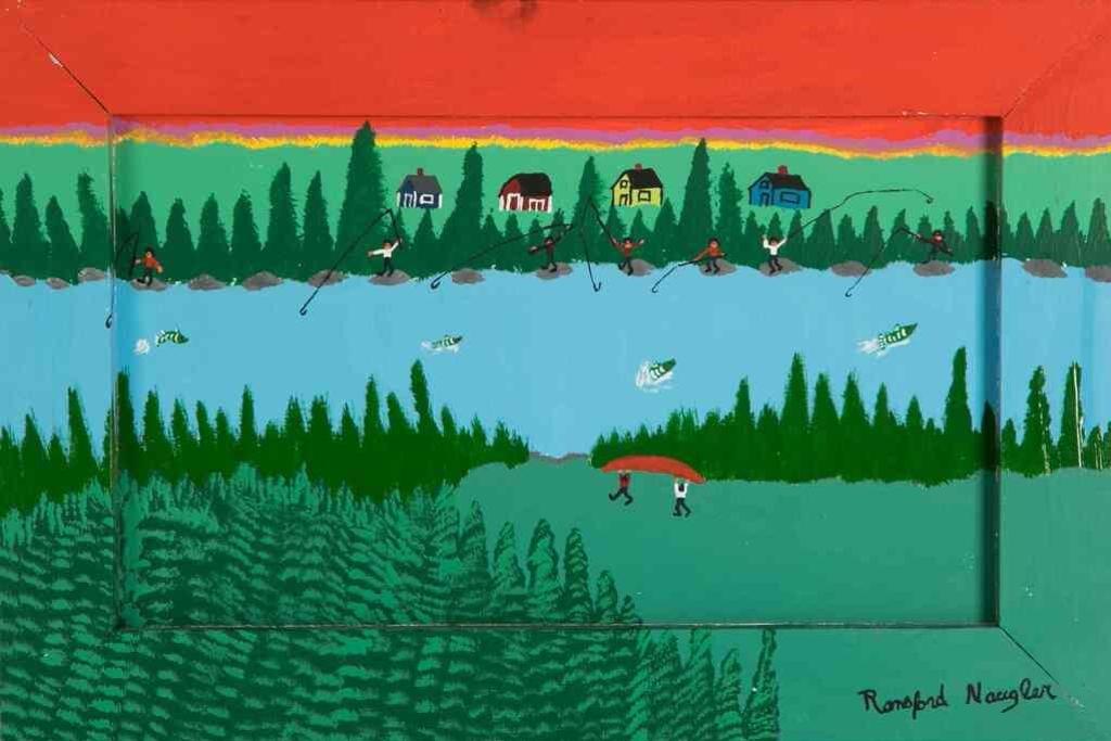 Ransford Naugler (1953) - Mixed media paint on board