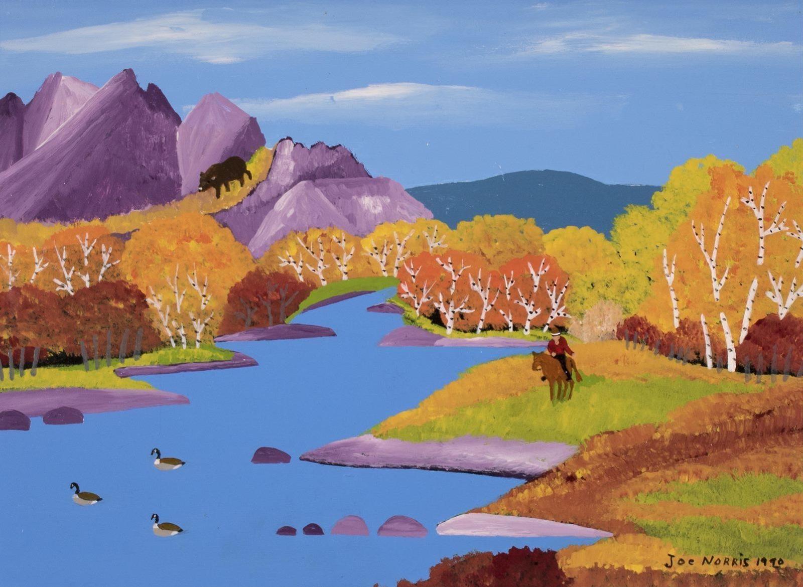 Joe Norris (1925-1996) - Riding Near The Purple Hills; 1990