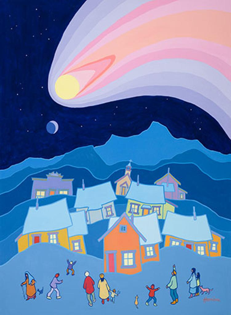 Ted Harrison (1926-2015) - Falling Satellite