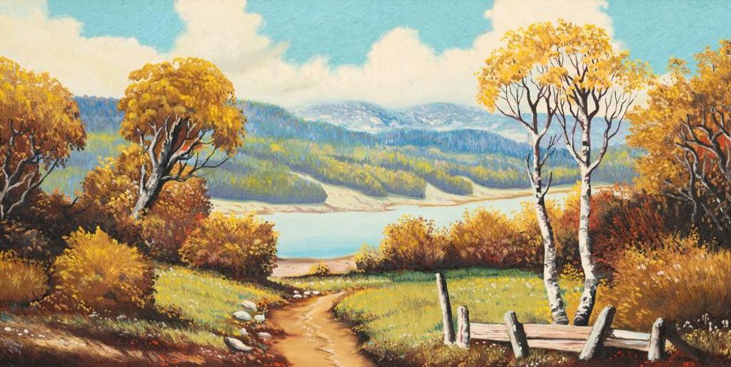 Sanford Fisher (1927-1988) - Untitled - Valley Scene