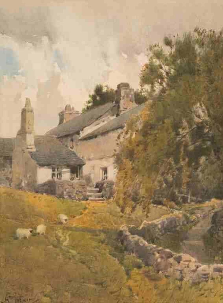 Arthur Tucker (1864-1929) - Untitled (View of a Country House with Sheet)