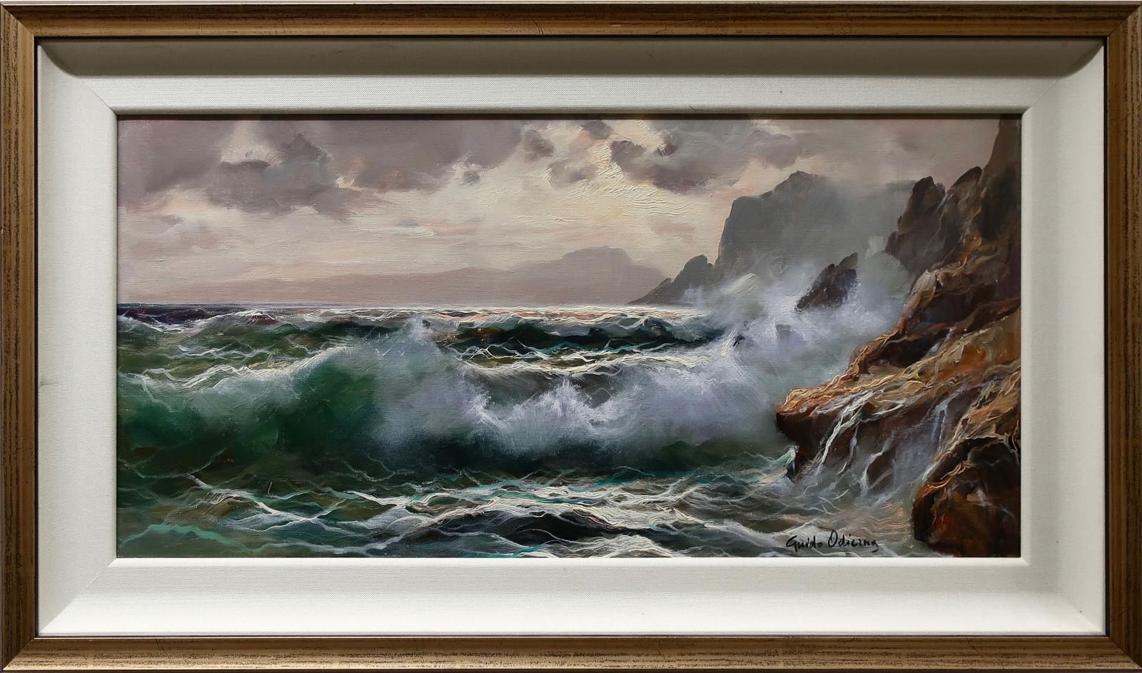Guido Odierna (1913-1991) - Crashing Surf - Capri