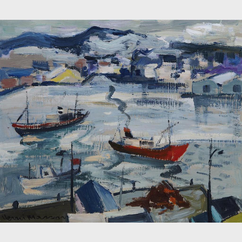 Henri Leopold Masson (1907-1996) - Fog Lifting, St. John’S Harbour, Nfld