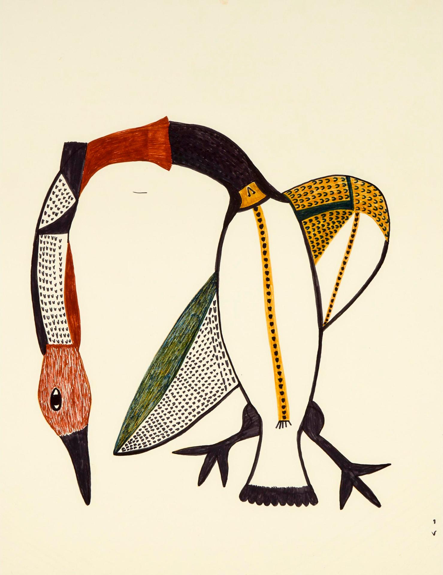 Pudlo Pudlat (1916-1992) - Untitled (Loon)