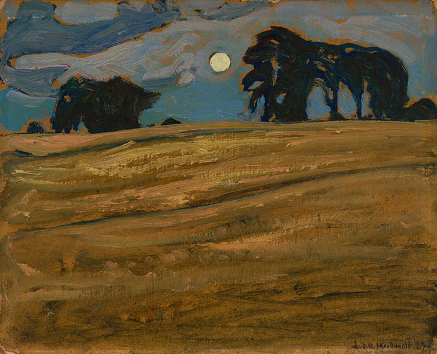 James Edward Hervey (J.E.H.) MacDonald (1873-1932) - Moonrise, Thornhill Fields