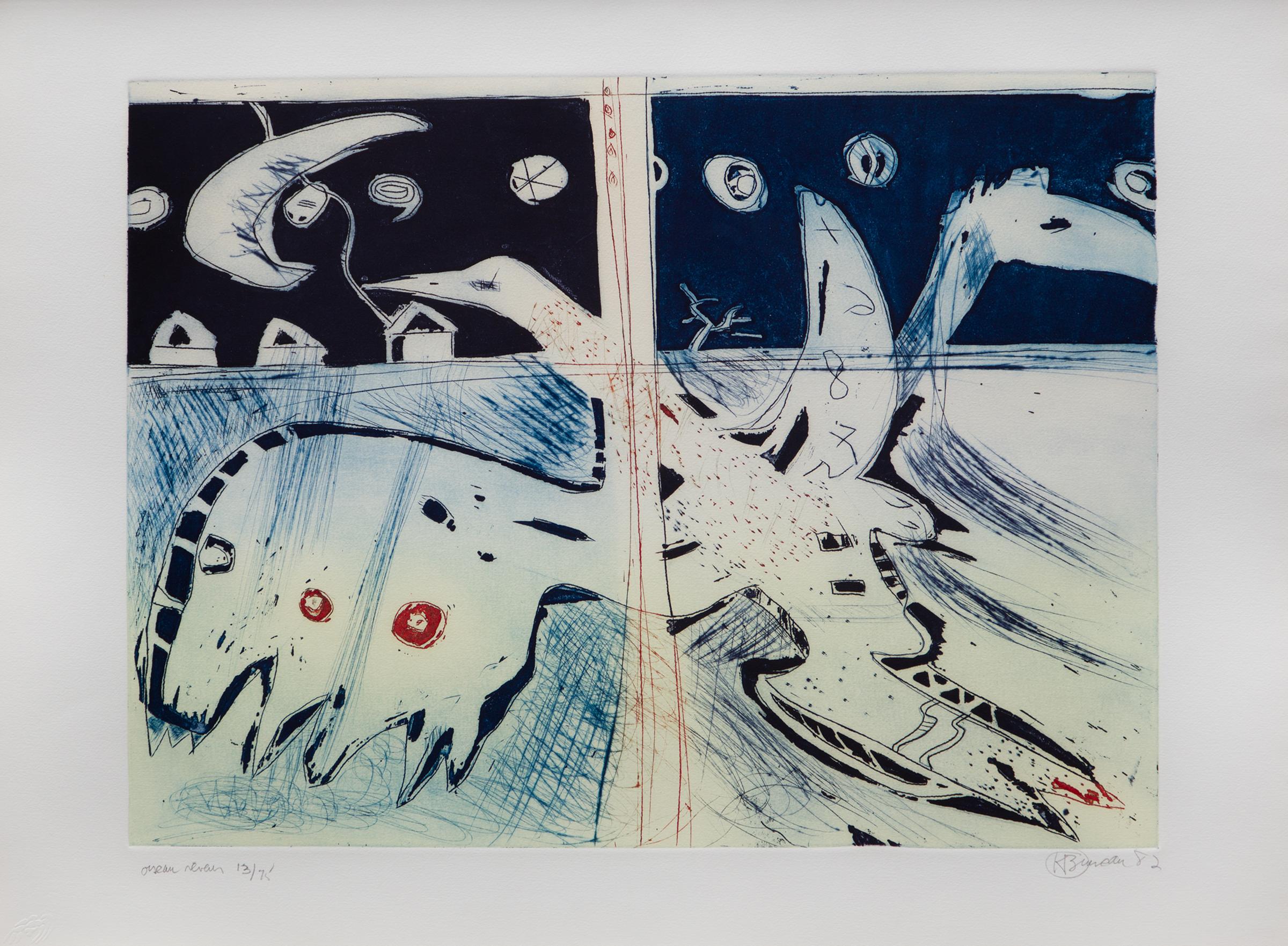 Kittie Bruneau (1929-2011) - Oiseau rêveur, 1982