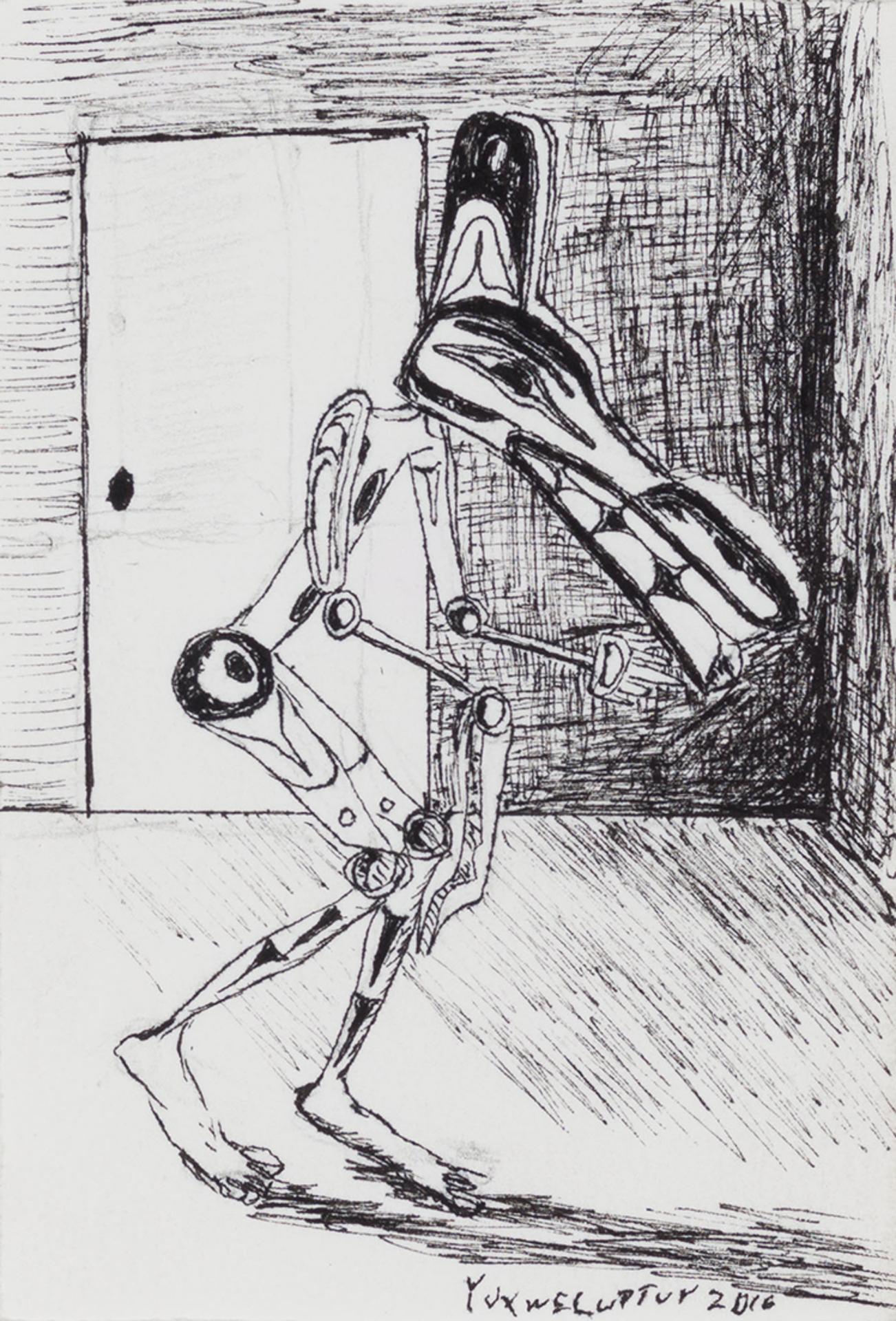 Lawrence Paul Yuxweluptun (1957) - There's a Ghost in My House