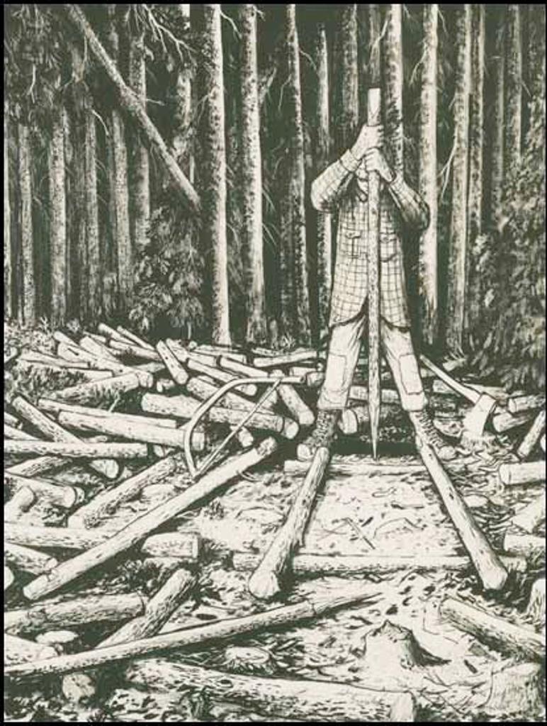 William Kurelek (1927-1977) - Building a Cord Cradle