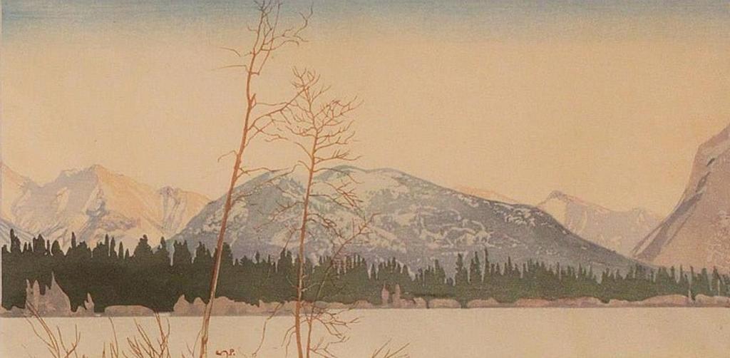 Walter Joseph (W.J.) Phillips (1884-1963) - TUNNEL MOUNTAIN- 2ND STATE colour