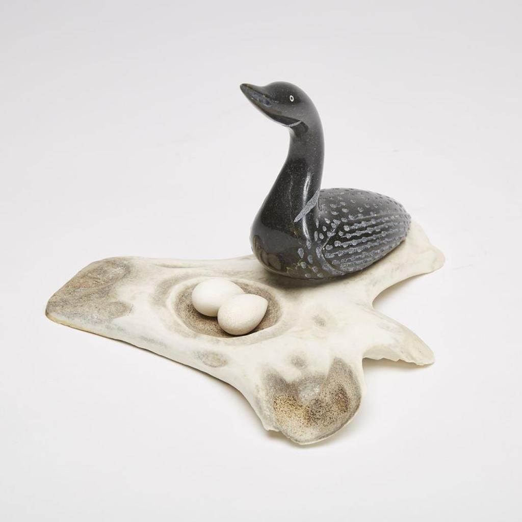 Isaac Panigayak (1950) - Loon In A Nest