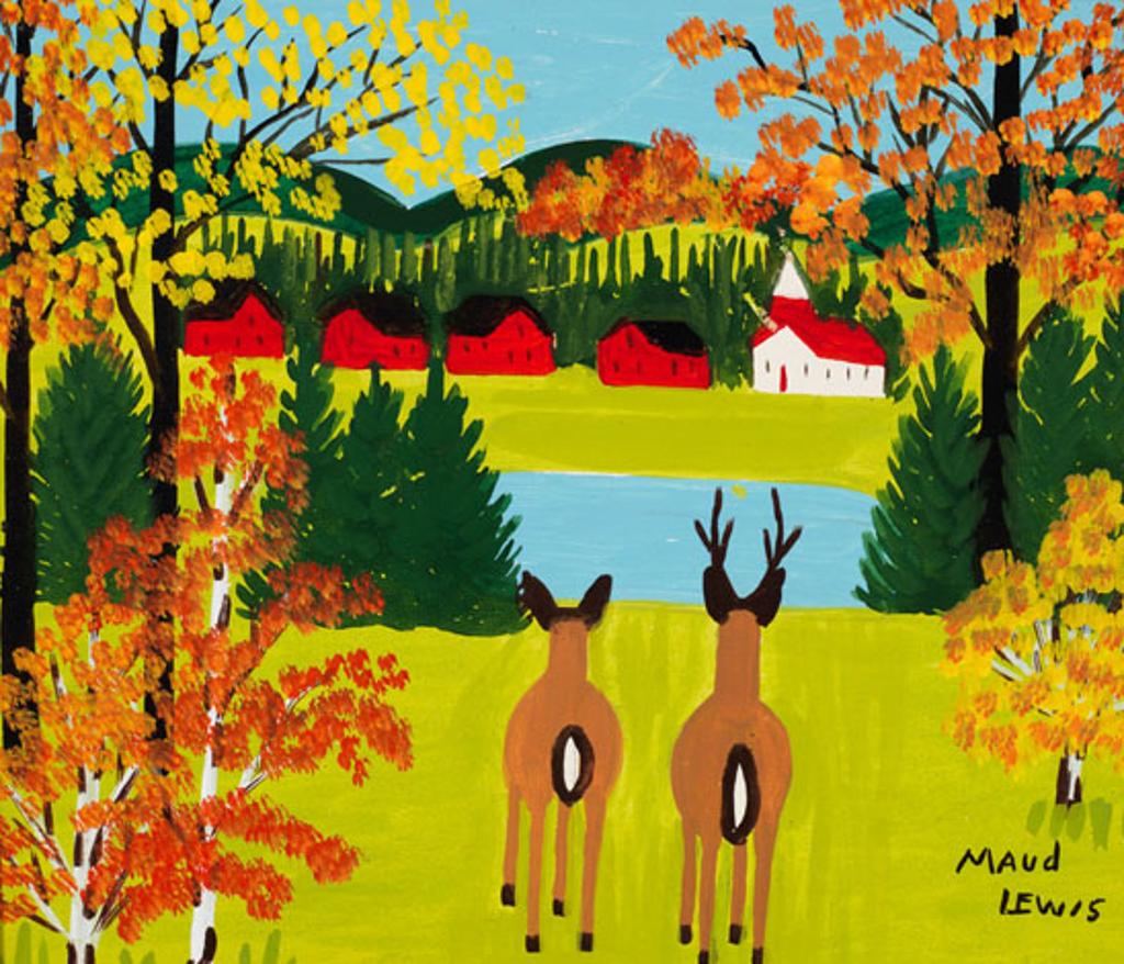 Maud Kathleen Lewis (1903-1970) - Deer
