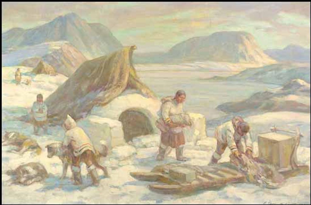 Adam Sherriff Scott (1887-1980) - Breaking Camp in Spring