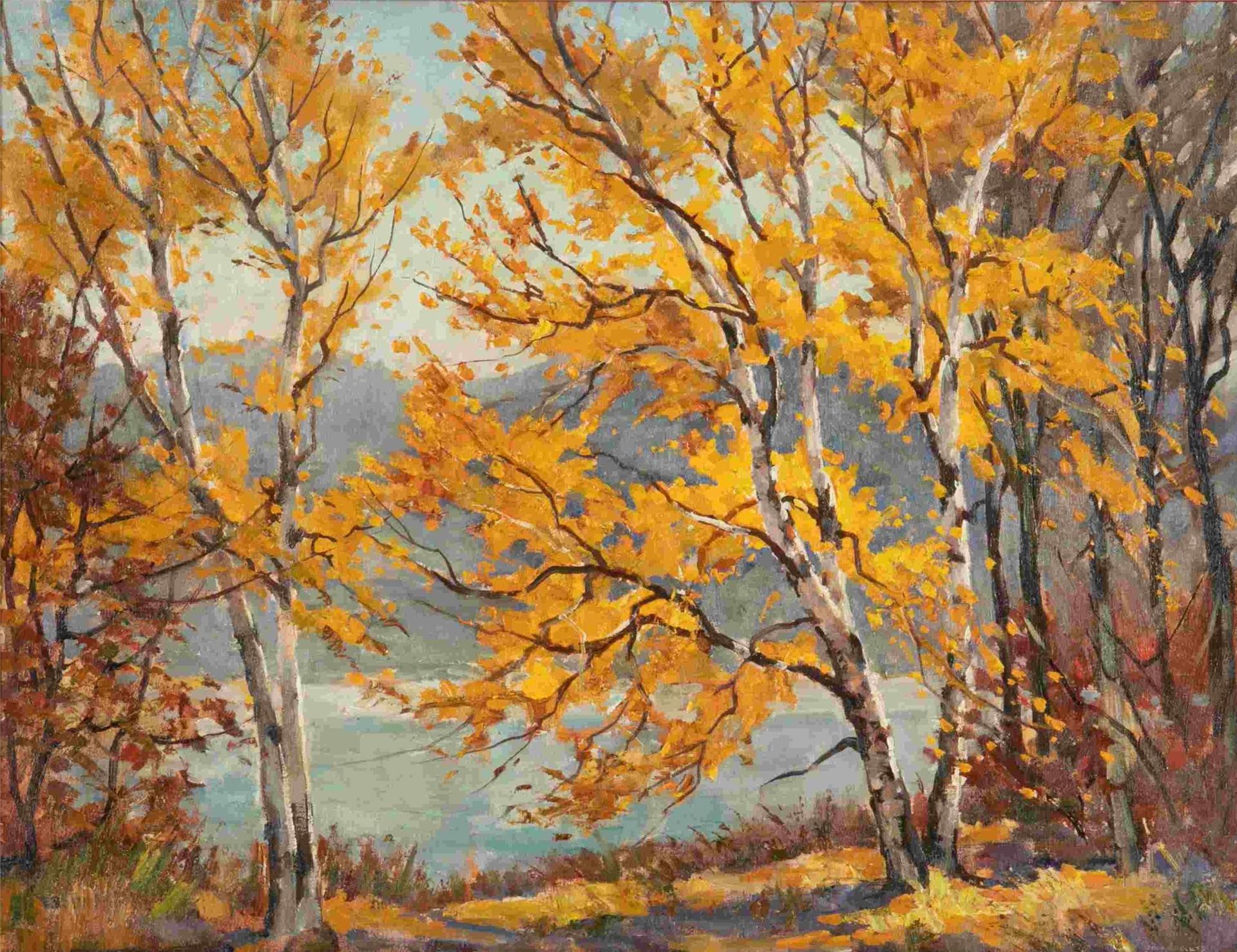 Thomas Keith (Tom) Roberts (1909-1998) - Autumn Birches
