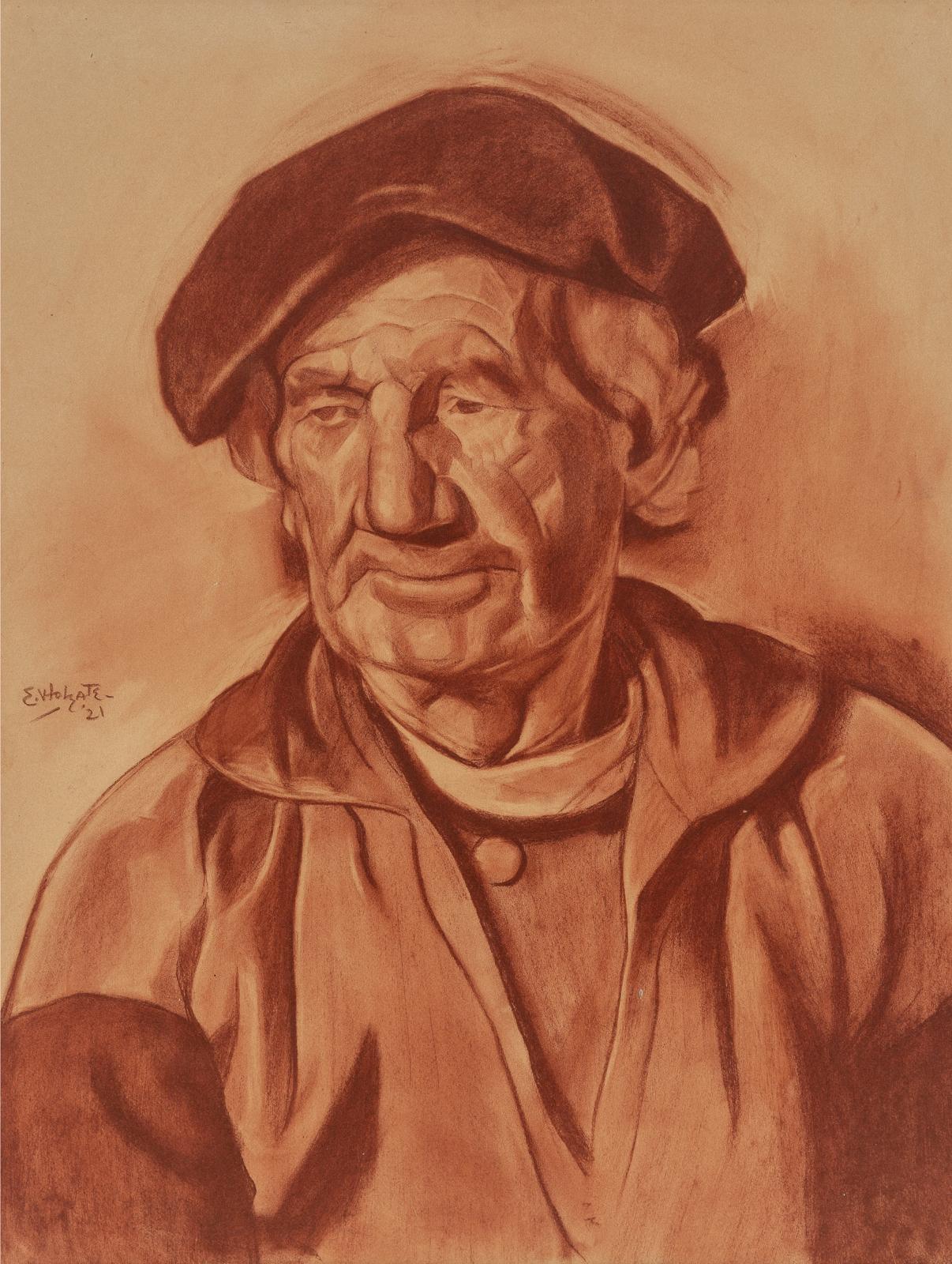 Edwin Headley Holgate (1892-1977) - Man With Cap, 1921