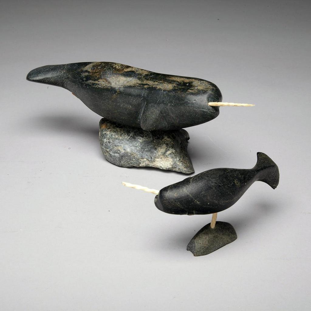 Philomena Arnasaq Totalik (1932) - Two Narwhals On Bases