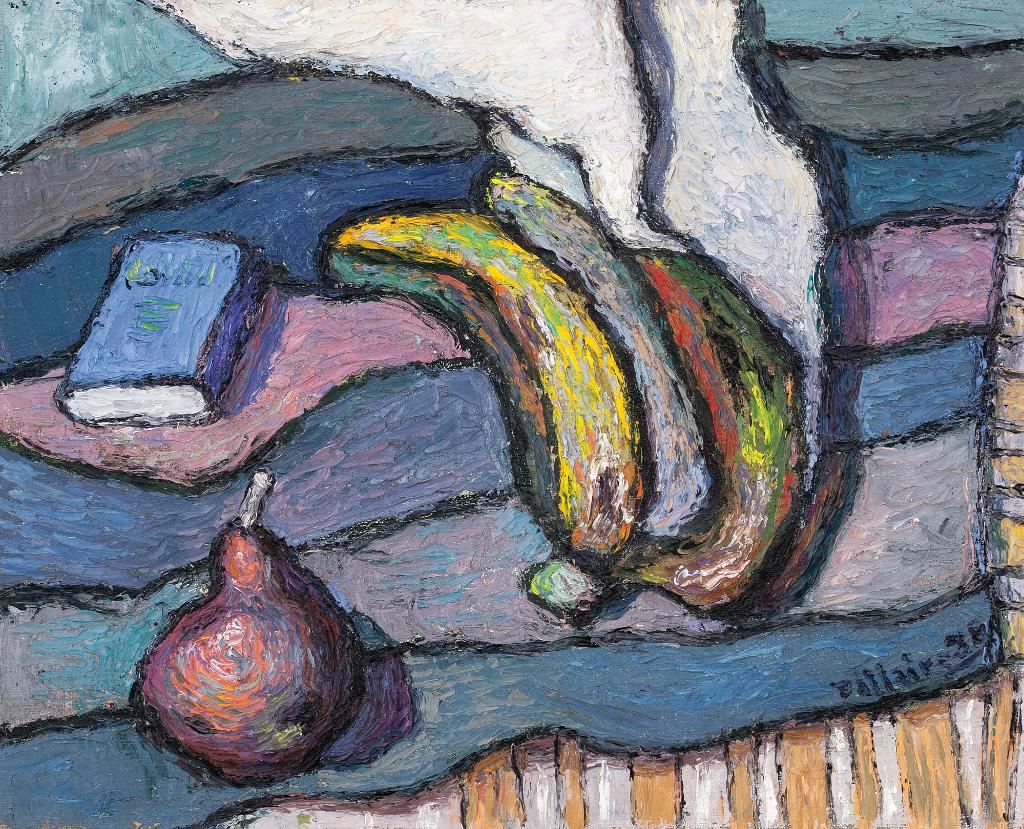 Jean-Philippe Dallaire (1916-1965) - Nature Morte À La Poirè Et Bananes