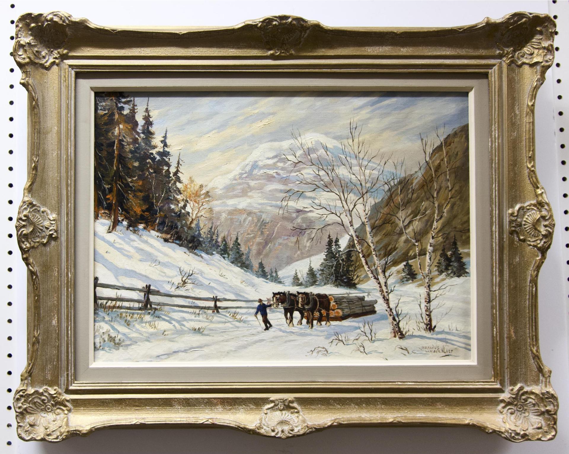 Jordanus van der Vliet - Hauling Logs In Winter