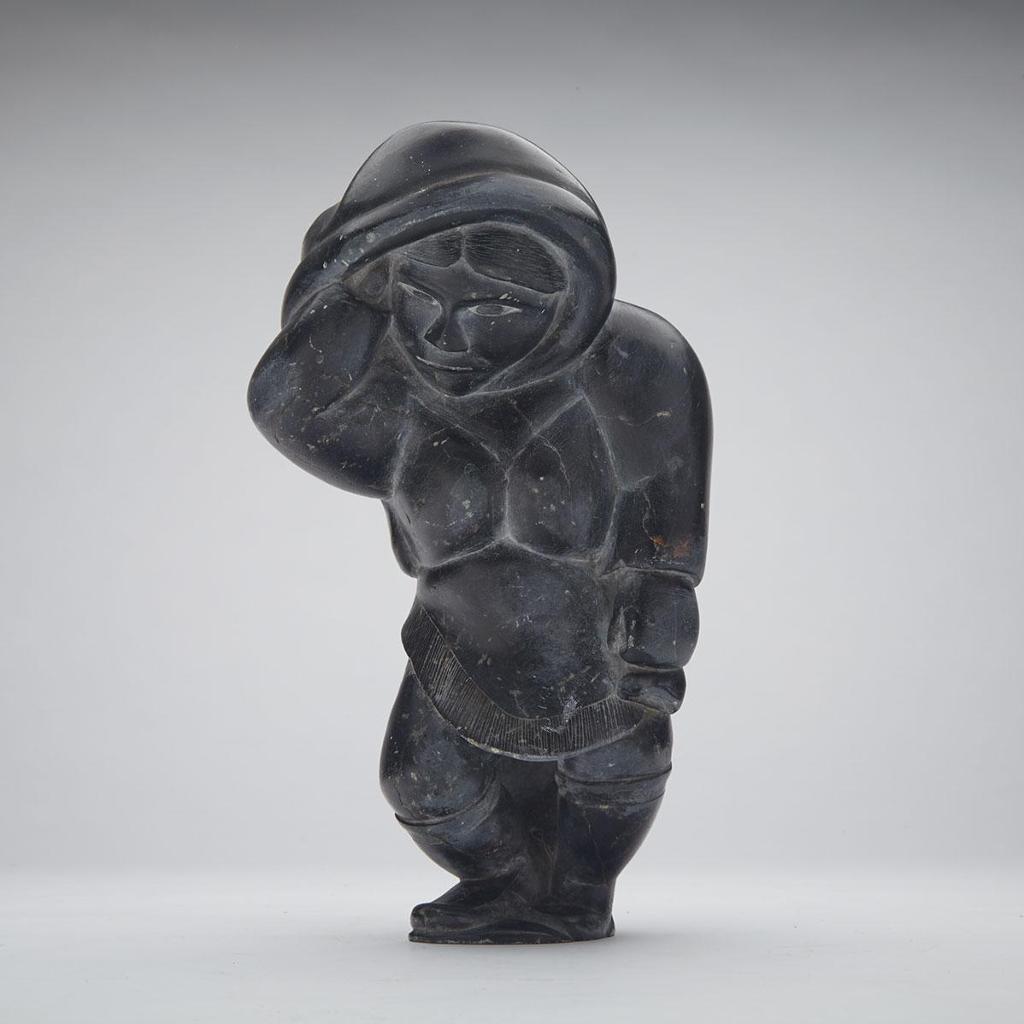 Paulosie Amamatuak Sivuak (1930-1986) - Woman Tucking Her Hair Into Her Hood