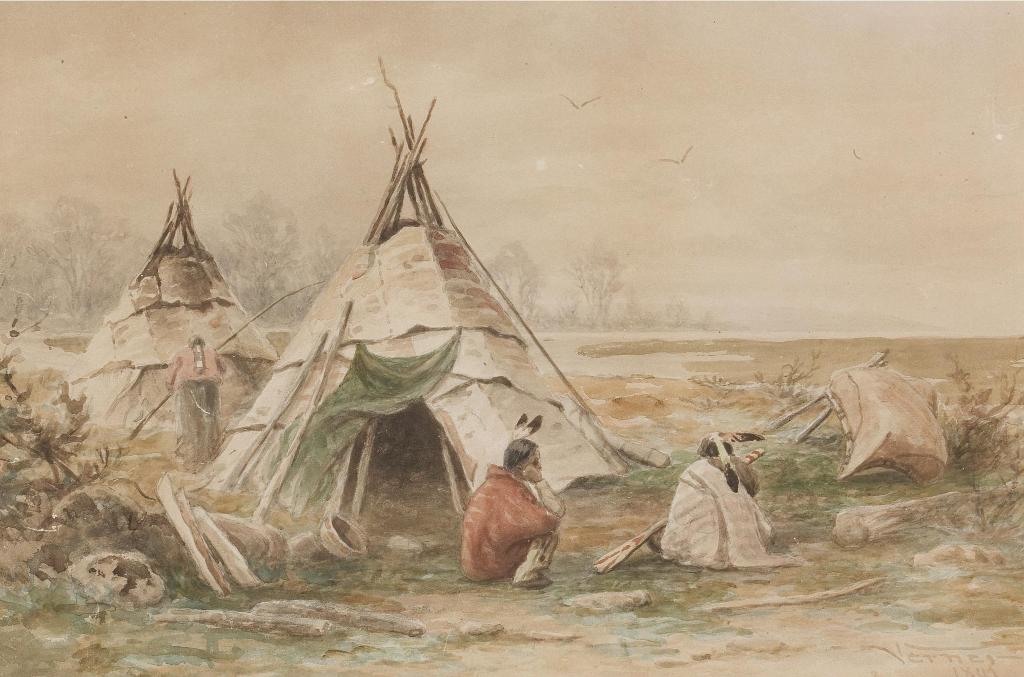 Frederick Arthur Verner (1836-1928) - Indian Encampment