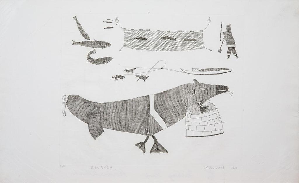 Quvianatuliak Parr (1930-1998) - Fishing Scene