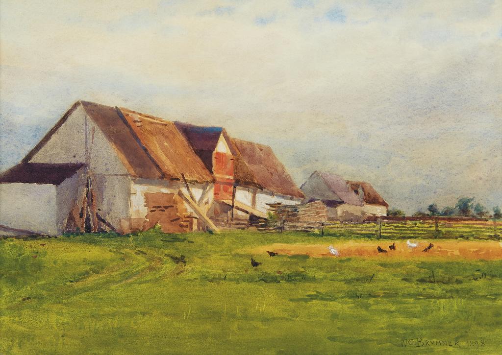 William Brymner (1855-1925) - Chickens Feeding on the Farm