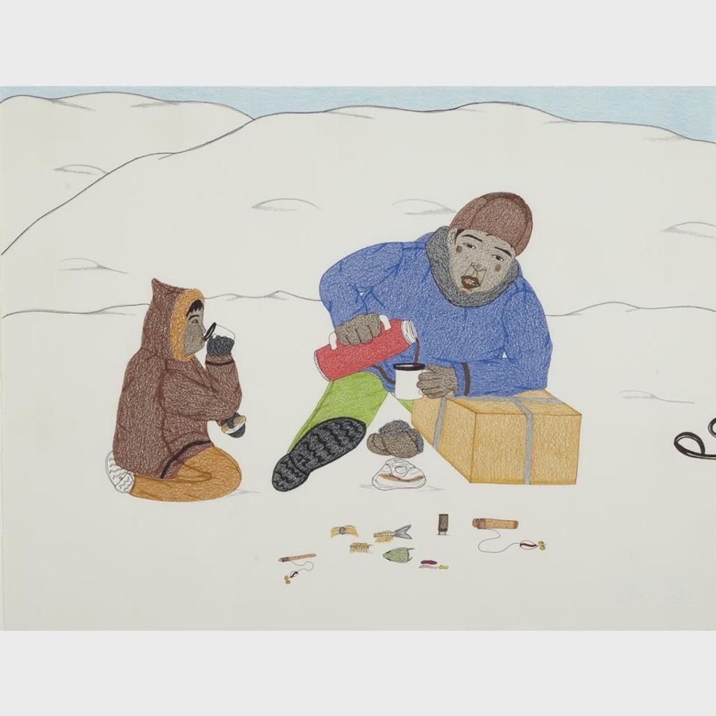Annie Pootoogook (1969-2016) - Fishing
