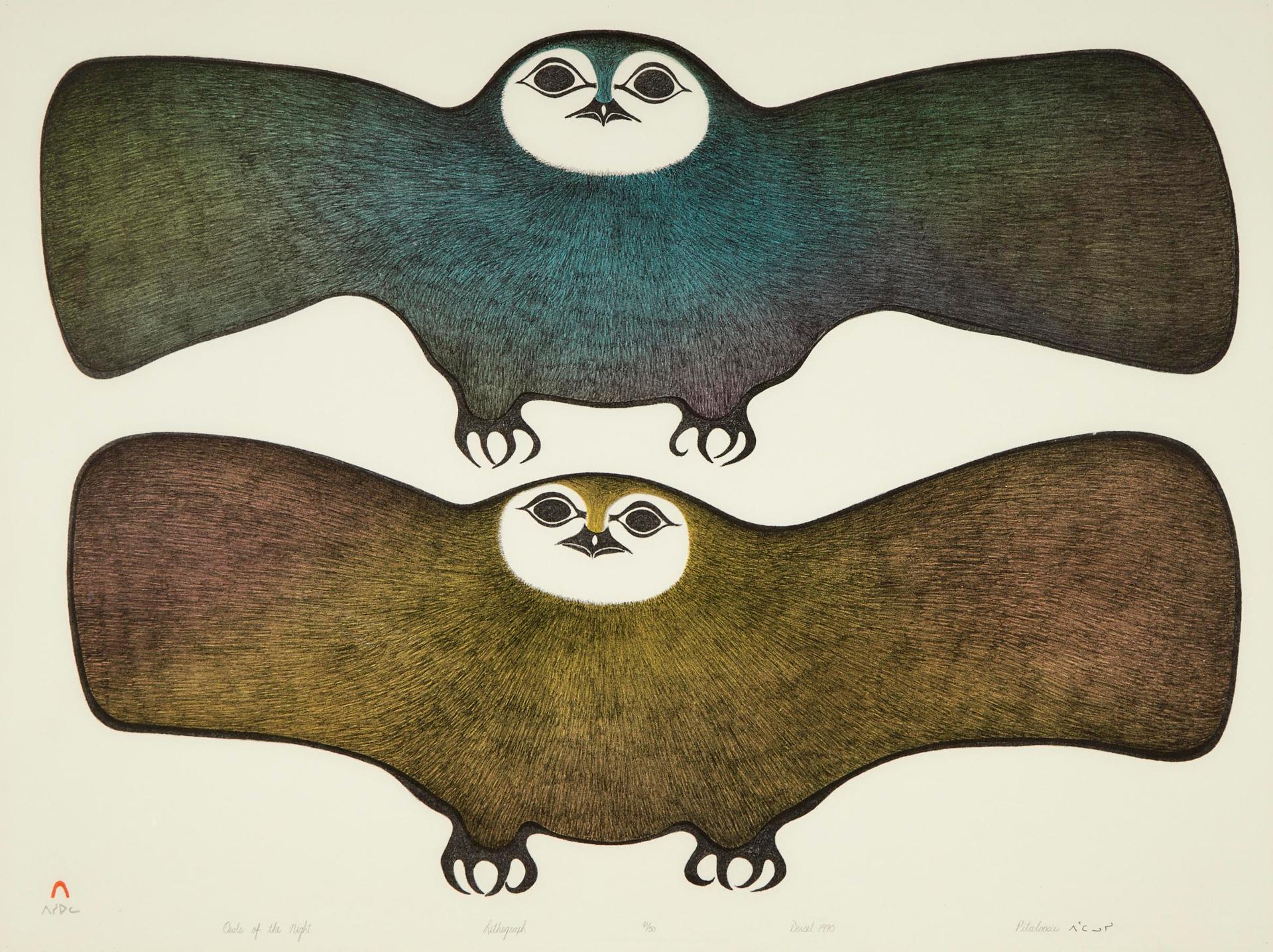 Pitaloosie Saila (1942-2021) - Owls Of The Night, 1990