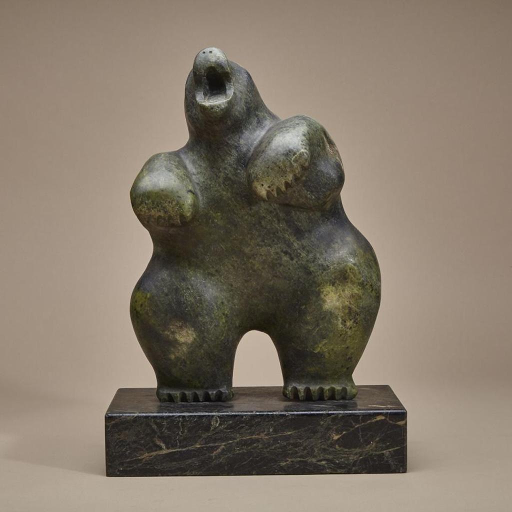 Pauta Saila (1916-2009) - Growling Polar Bear On Hind Legs
