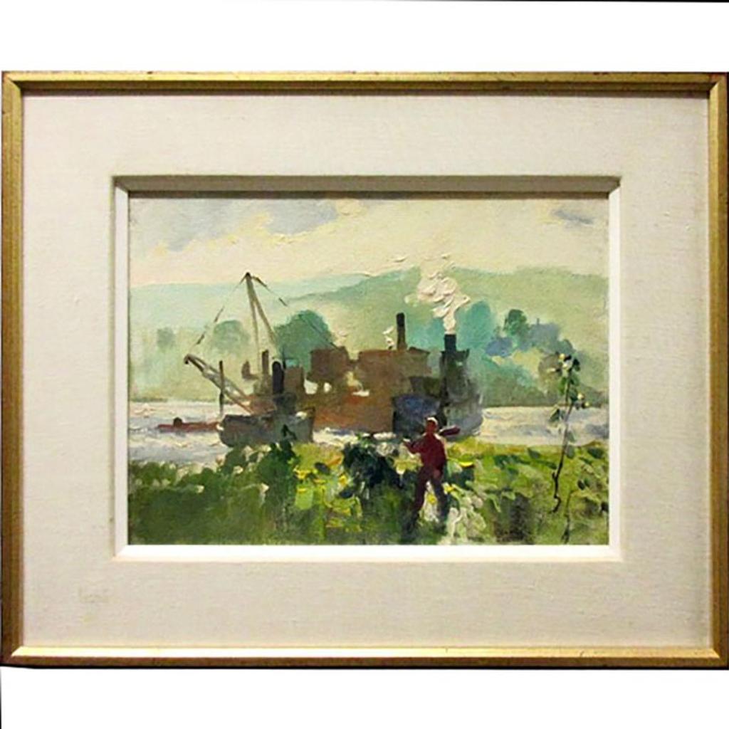 George Franklin Arbuckle (1909-2001) - Tugboats And Barge