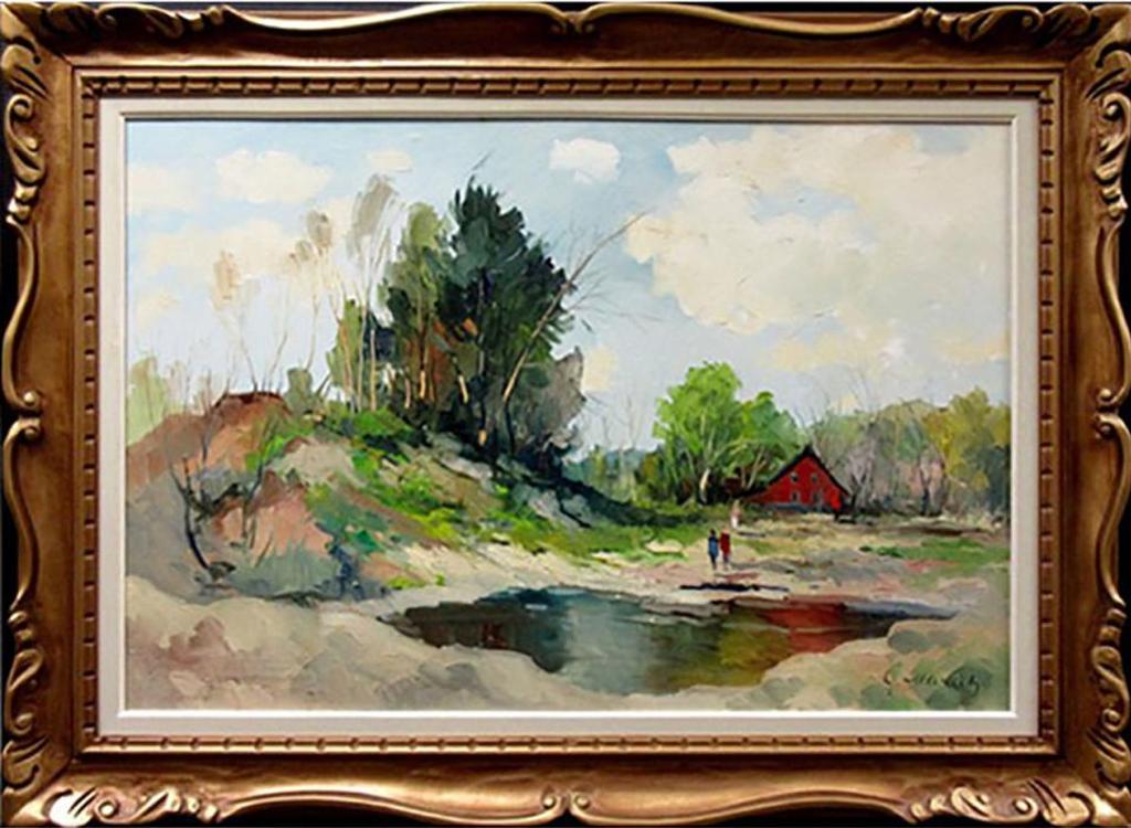 Geza (Gordon) Marich (1913-1985) - Figures By Farm Pond