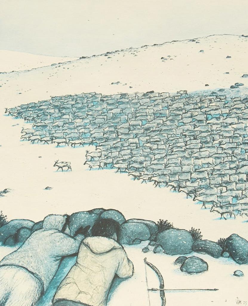 William Kurelek (1927-1977) - Caribou Hunting