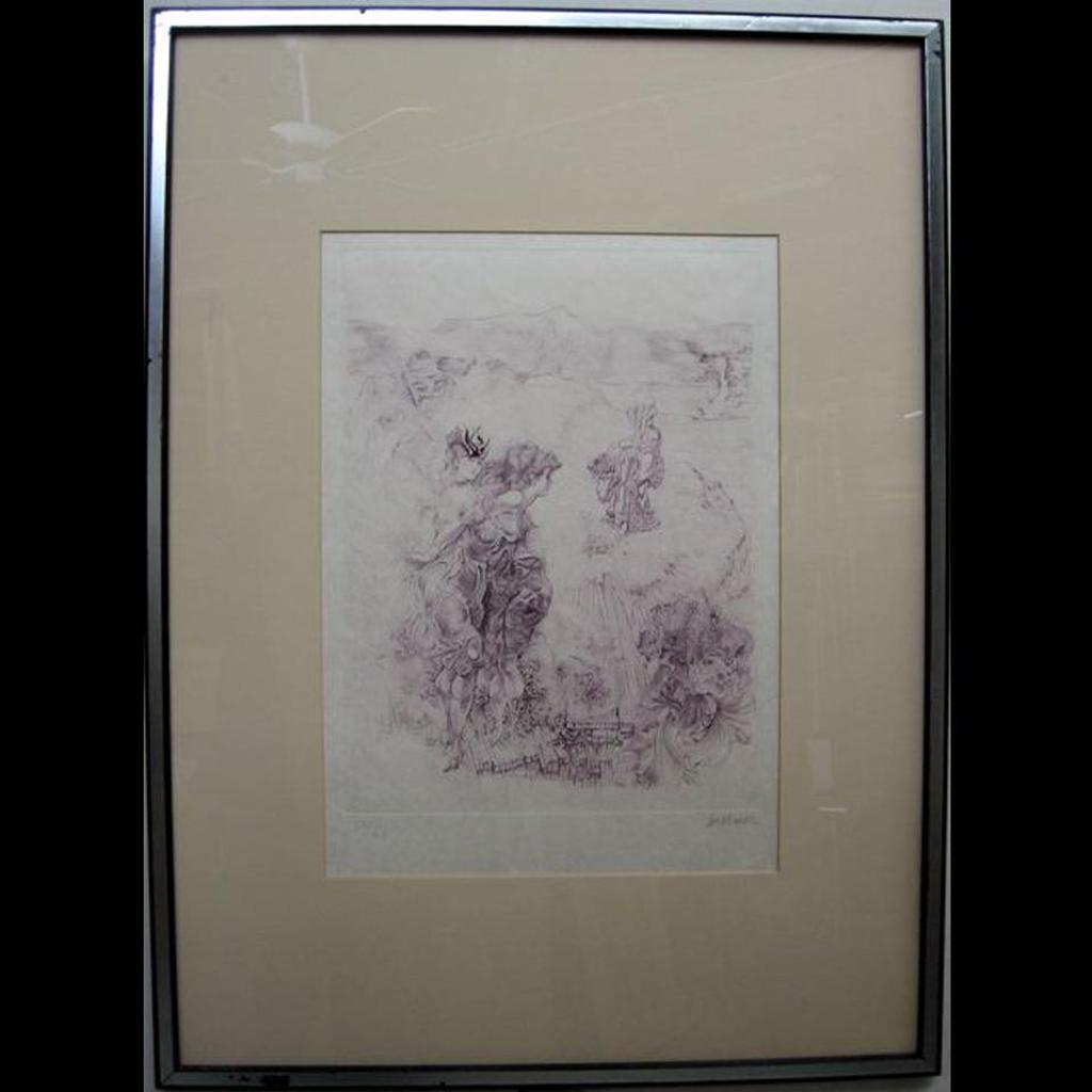 Hans Bellmer (1902-1975) - Two Maidens Watching The Approach Of A Satyr Disguised As A Donkey