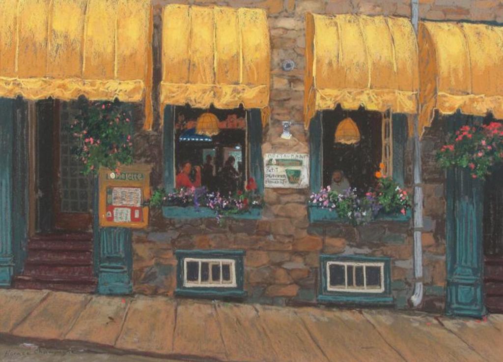 Horace Champagne (1937) - Breakfast On Rue St. Louis, Restaurant Lomelette, Quebec City; 1987