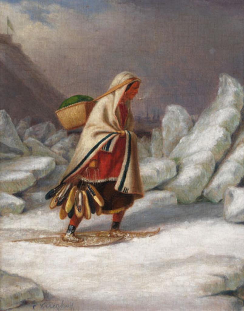 Cornelius David Krieghoff (1815-1872) - Moccasin Seller, St. Lawrence