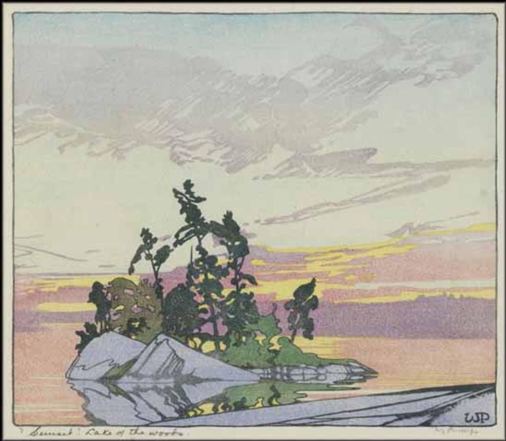 Walter Joseph (W.J.) Phillips (1884-1963) - Sunset, Lake of the Woods