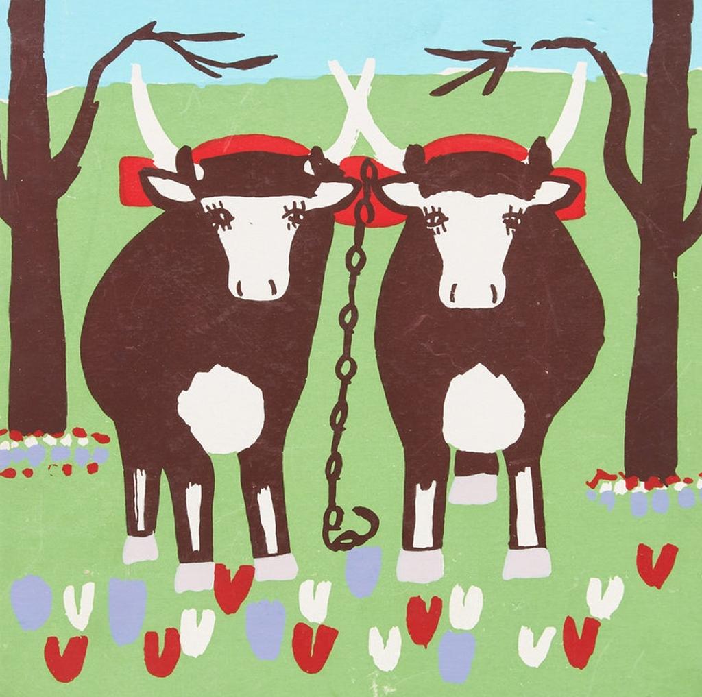 Maud Kathleen Lewis (1903-1970) - Oxen